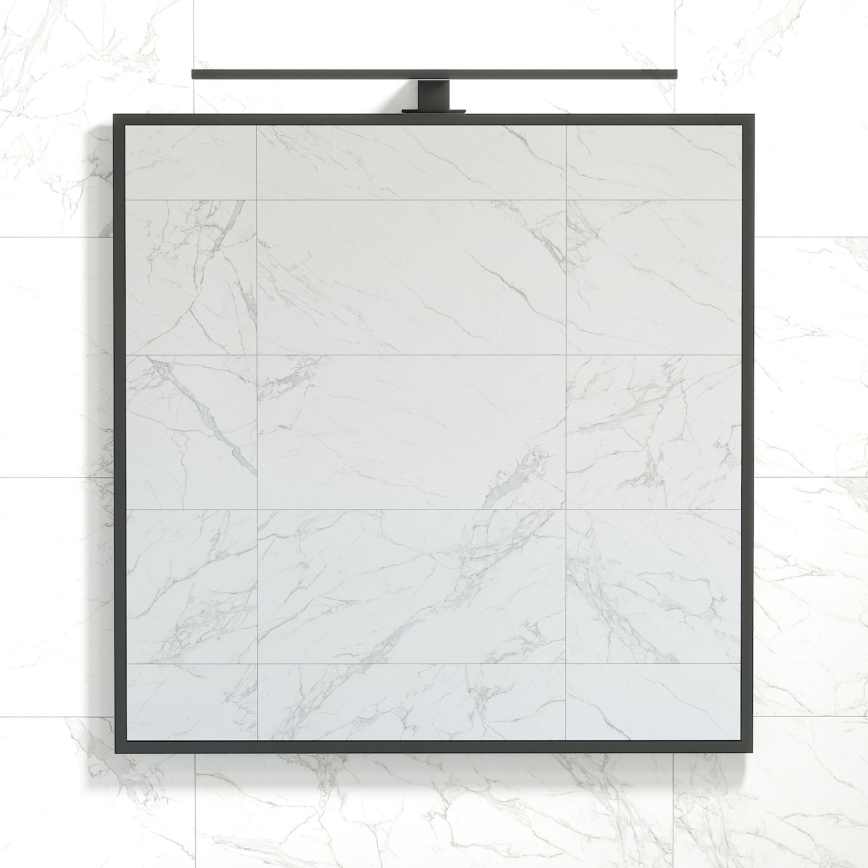 BATH DELUXE 01-080-05-02-00 - Kupaonsko ogledalo BORGSTED 80x80 cm crna