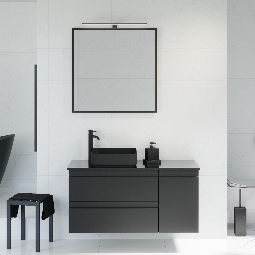 BATH DELUXE 01-080-05-02-00 - Kupaonsko ogledalo BORGSTED 80x80 cm crna