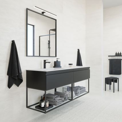 BATH DELUXE 01-080-05-02-00 - Kupaonsko ogledalo BORGSTED 80x80 cm crna