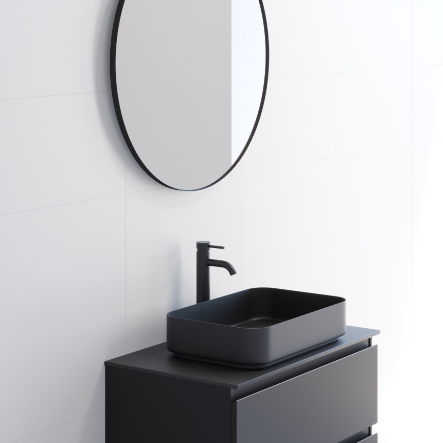 BATH DELUXE 01-080-09-02-00 - Kupaonsko ogledalo BORGSTED pr. 80 cm crna