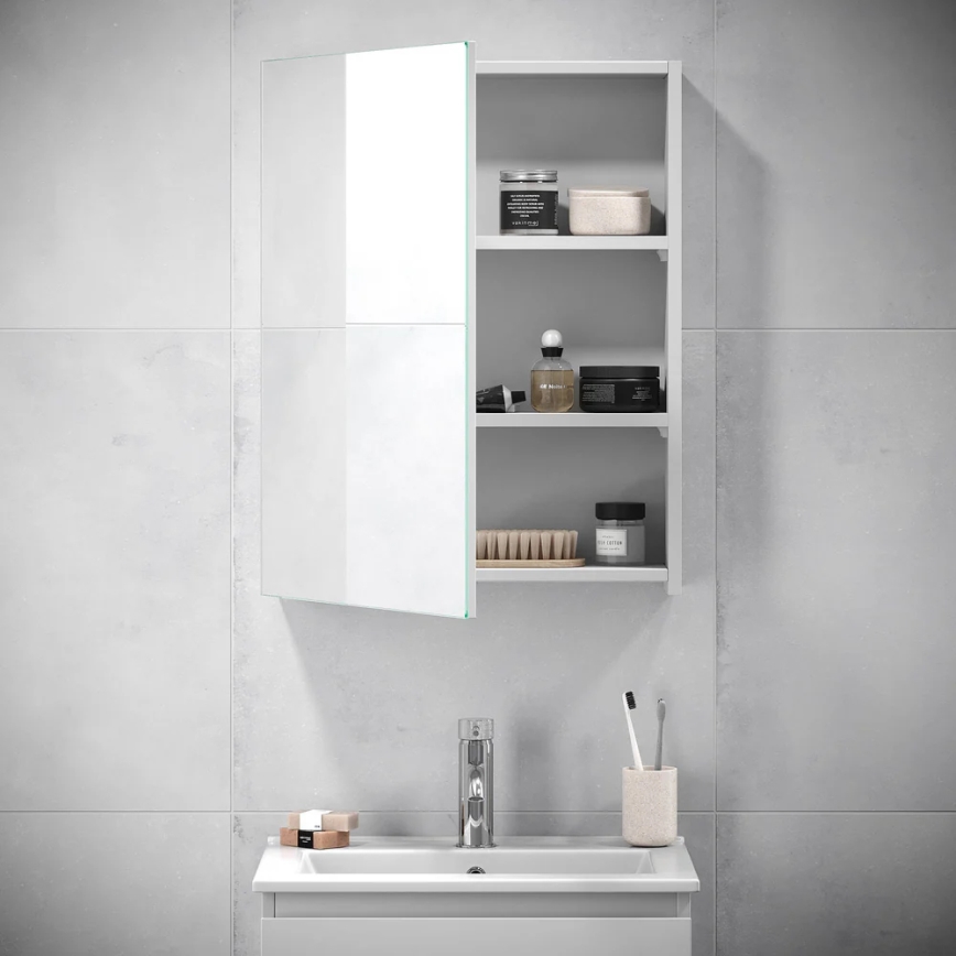 BATH DELUXE 02-050-63-01-01 - Kupaonski ormarić s ogledalom KENWOOD 65x50 cm mat bijela