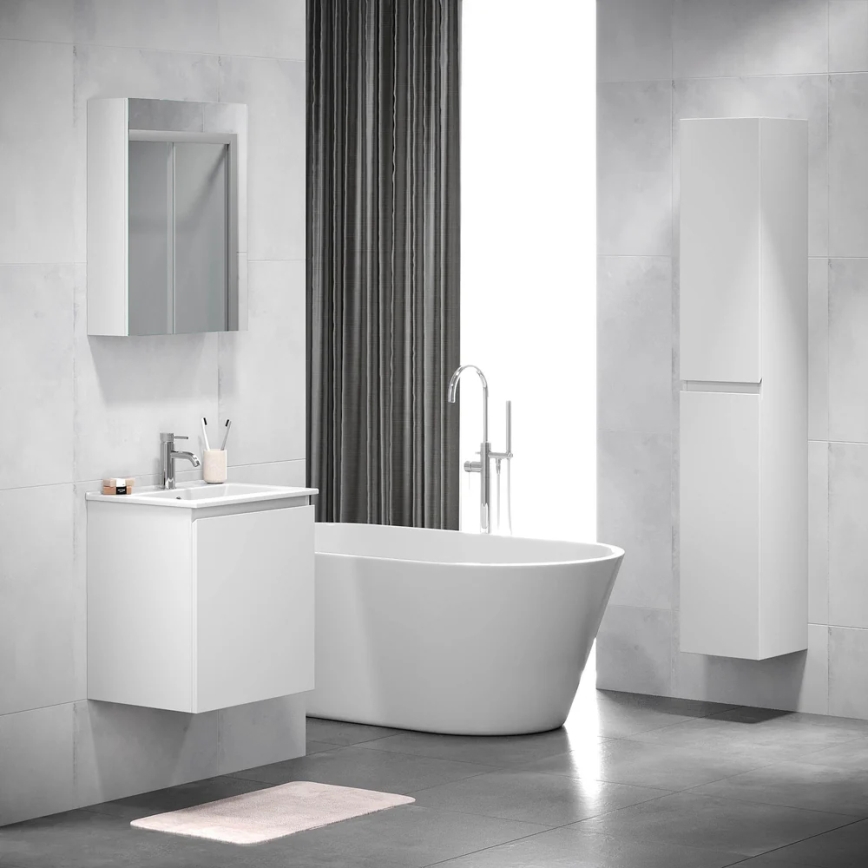 BATH DELUXE 02-050-63-01-01 - Kupaonski ormarić s ogledalom KENWOOD 65x50 cm mat bijela