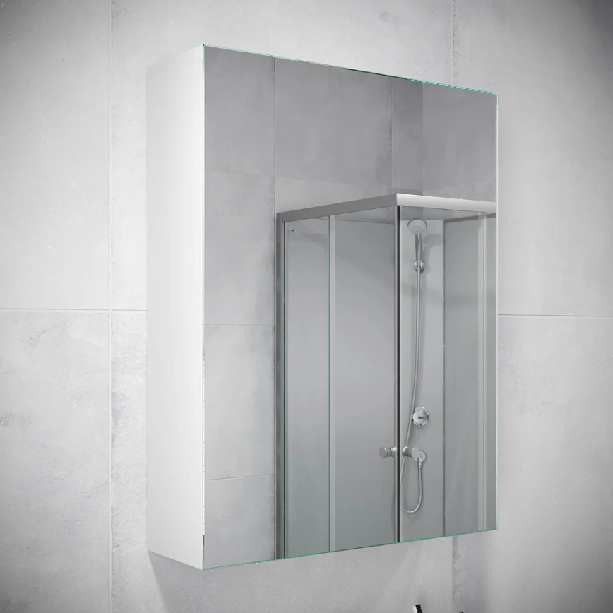 BATH DELUXE 02-050-63-01-01 - Kupaonski ormarić s ogledalom KENWOOD 65x50 cm mat bijela