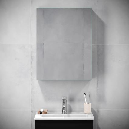 BATH DELUXE 02-050-63-02-01 - Kupaonski ormarić s ogledalom KENWOOD 65x50 cm mat crna