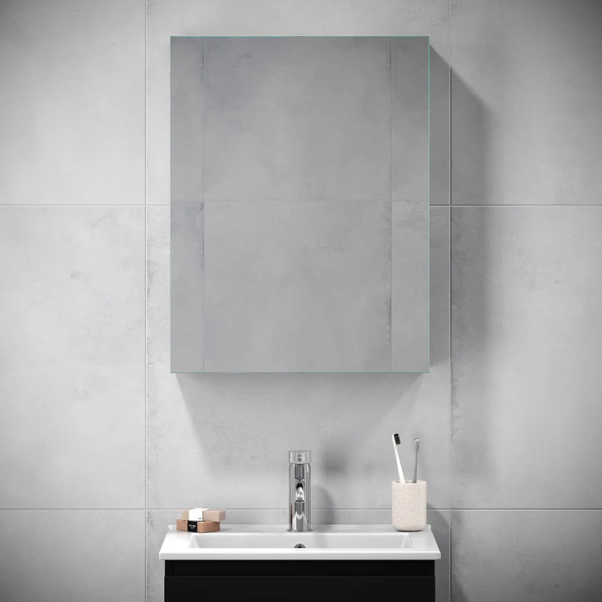 BATH DELUXE 02-050-63-02-01 - Kupaonski ormarić s ogledalom KENWOOD 65x50 cm mat crna