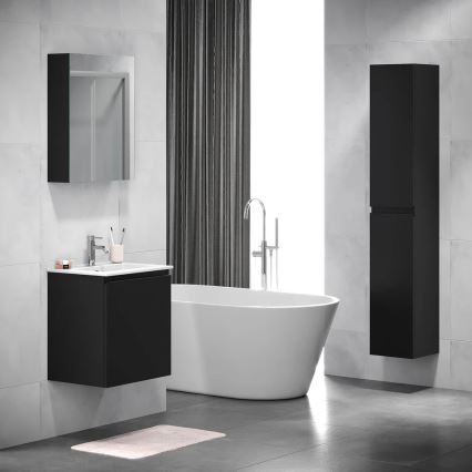 BATH DELUXE 02-050-63-02-01 - Kupaonski ormarić s ogledalom KENWOOD 65x50 cm mat crna