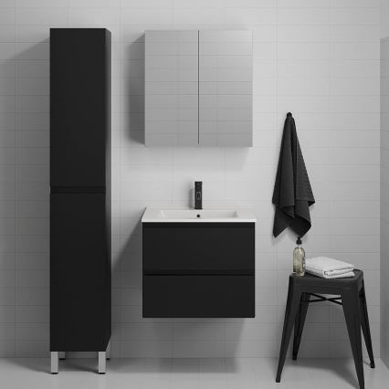 BATH DELUXE 03-060-63-02-01 - Ormarić za kupaonicu s umivaonikom KENWOOD 61 cm mat crna