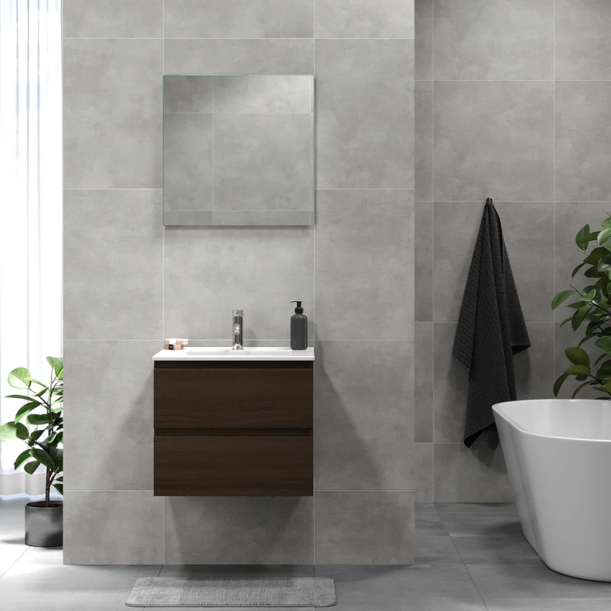 BATH DELUXE 03-060-64-84-01 - Ormarić za kupaonicu s umivaonikom KENWOOD 61 cm orah