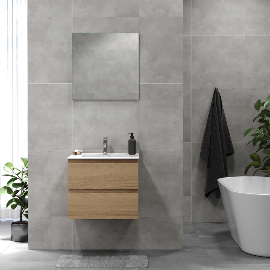 BATH DELUXE 03-060-64-86-01 - Ormarić za kupaonicu s umivaonikom KENWOOD 61 cm hrast