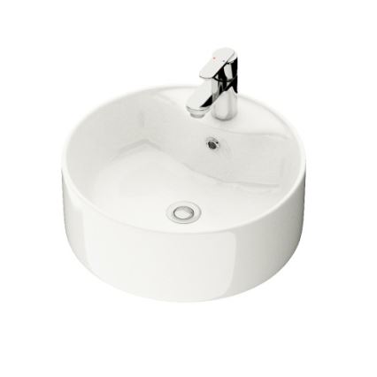 BATH DELUXE 06-038-09-11-00 - Nadgradni umivaonik VIKEDAL Ø 38 cm keramika/bijela