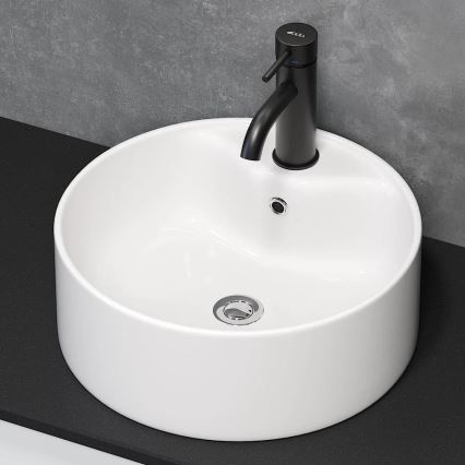 BATH DELUXE 06-038-09-11-00 - Nadgradni umivaonik VIKEDAL Ø 38 cm keramika/bijela
