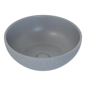 BATH DELUXE 06-039-19-23-00 - Nadgradni umivaonik BERGEN Ø 39 cm beton/siva