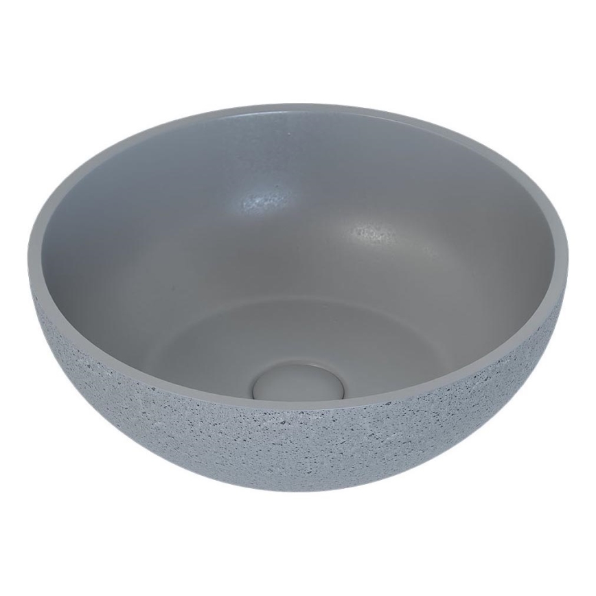 BATH DELUXE 06-039-19-23-00 - Nadgradni umivaonik BERGEN Ø 39 cm beton/siva