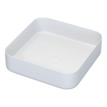 BATH DELUXE 06-040-17-01-00 - Nadgradni umivaonik LJORDAL 40x40 cm nehrđajući čelik/mat bijele boje