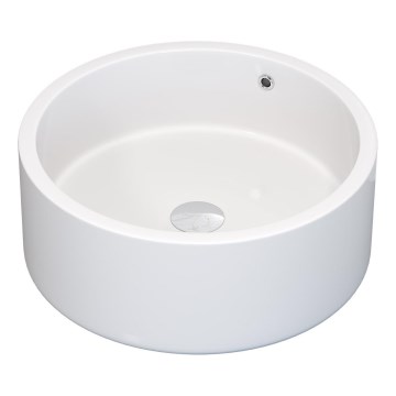 BATH DELUXE 06-041-53-11-00 - Nadpultni umivaonik RUNDTOM Ø 41,5 cm keramika/sjajna bijela