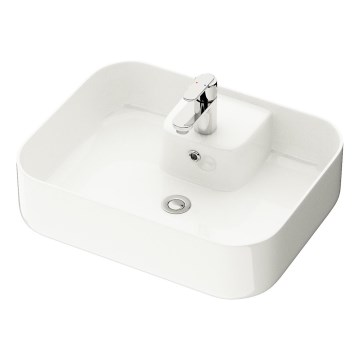 BATH DELUXE 06-050-12-11-00 - Nadgradni umivaonik KRISTIANSAND 51x40 cm keramika/sjajna bijela