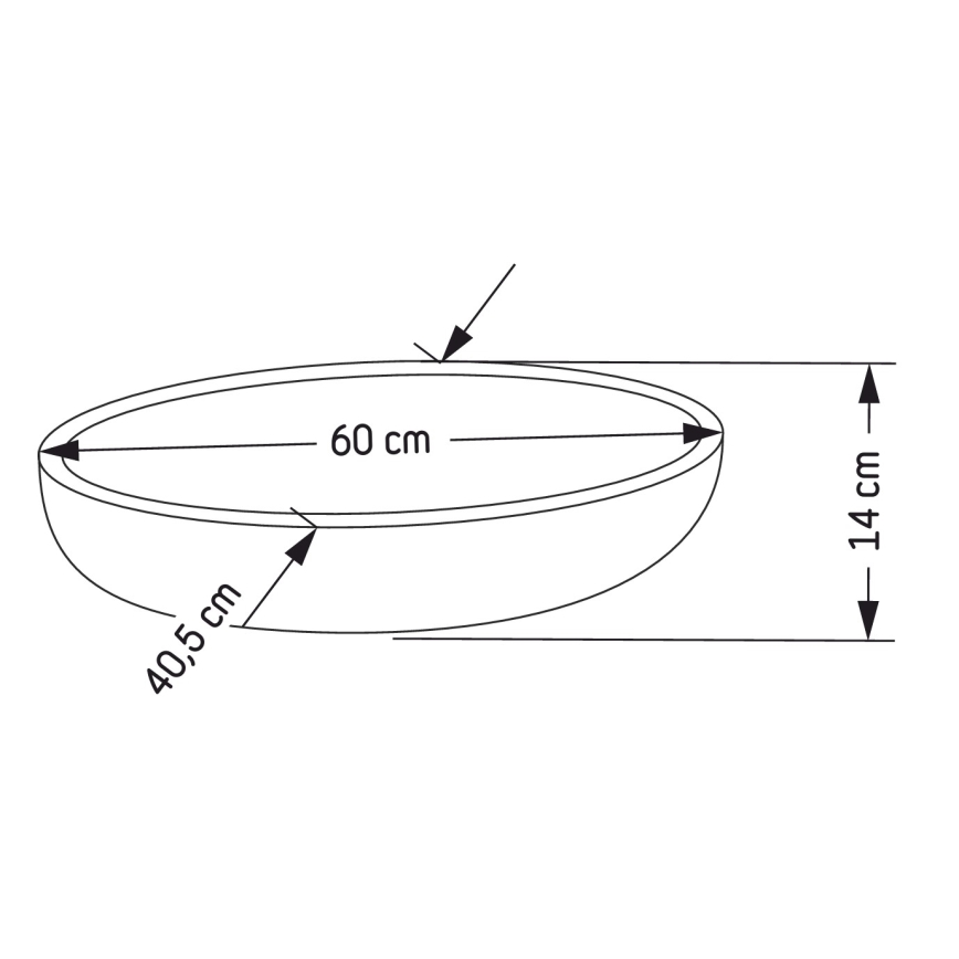 BATH DELUXE 06-060-19-23-00 - Nadgradni umivaonik OLSBORG 60x40,5 cm beton/siva