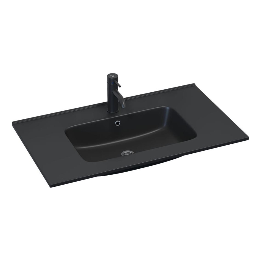 BATH DELUXE 06-080-27-02-00 - Ugradbeni umivaonik HYGE 81x46 cm keramika/crna