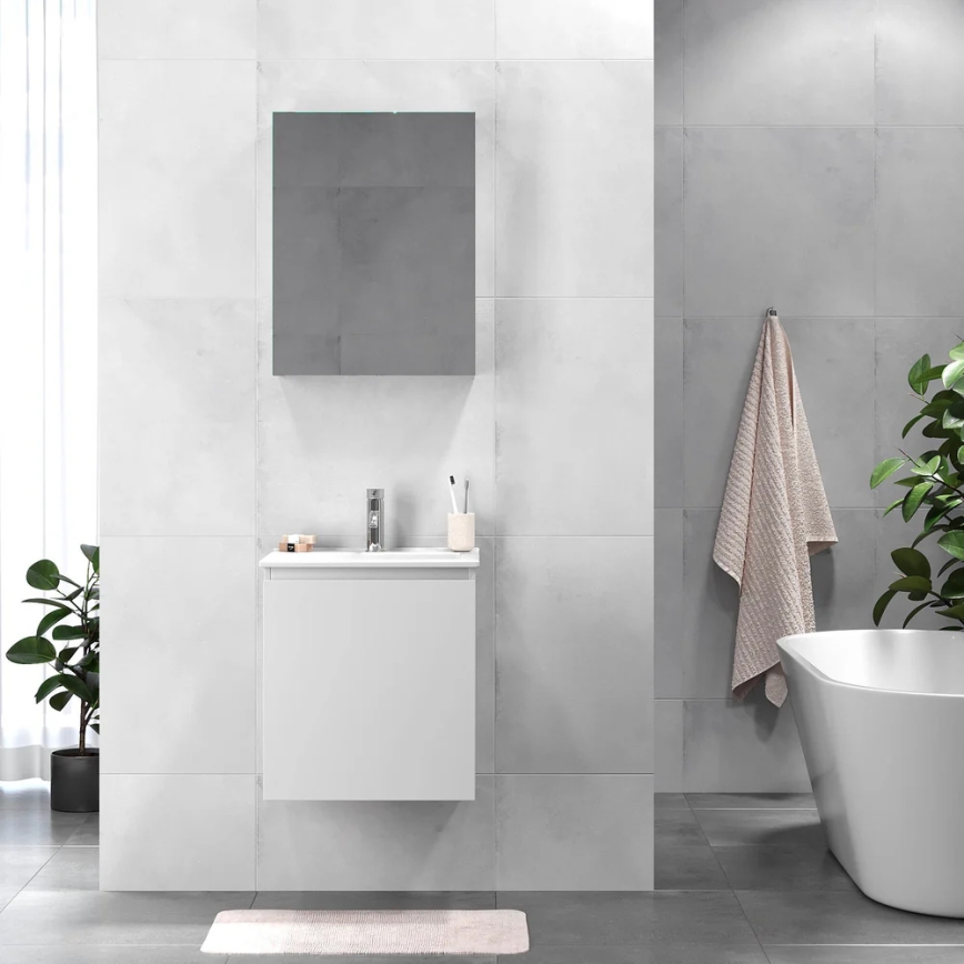 BATH DELUXE 09-050-63-01-01 - Ormarić za kupaonicu s umivaonikom KENWOOD 51 cm mat bijela