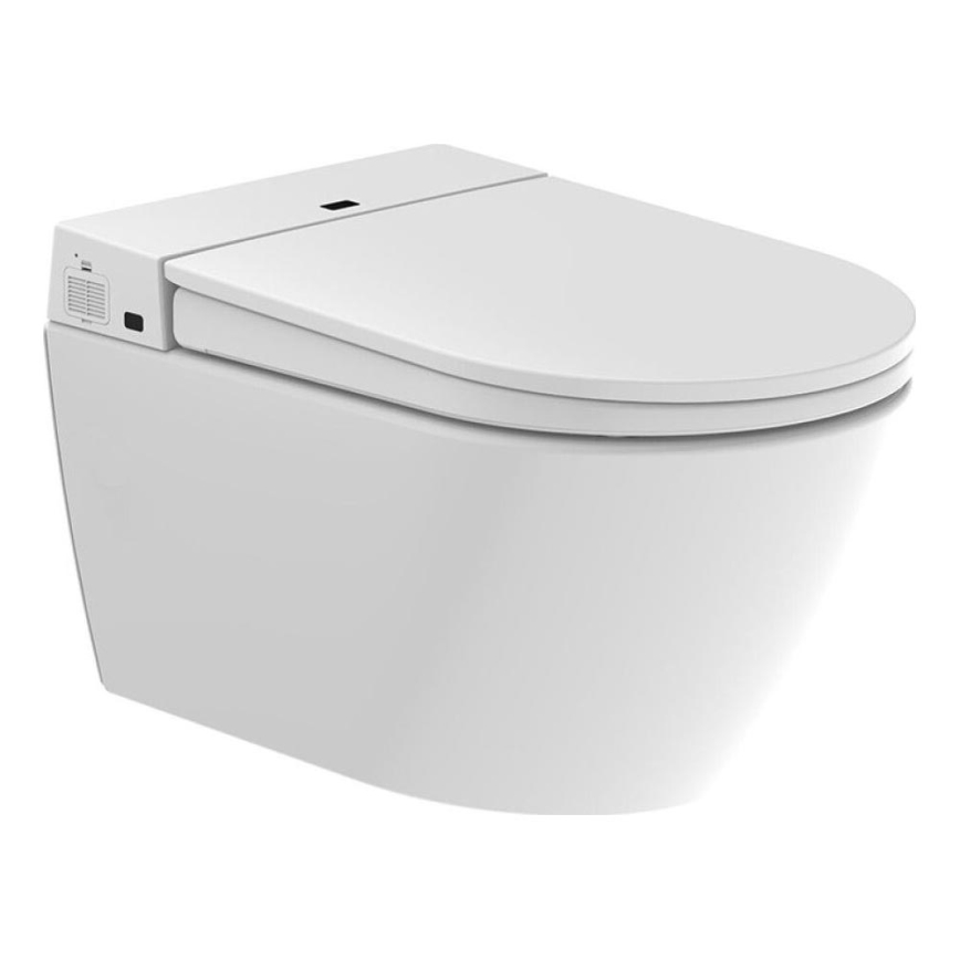 BATH DELUXE 21-040-02-11-00 - Viseća WC školjka s bideom i daskom SoftClose TISVILDELEJE 1600W/230V bijela + daljinski upravljač
