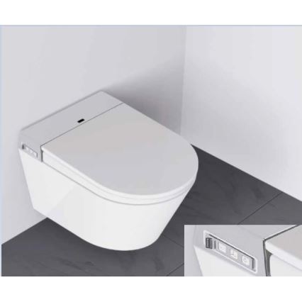 BATH DELUXE 21-040-02-11-00 - Viseća WC školjka s bideom i daskom SoftClose TISVILDELEJE 1600W/230V bijela + daljinski upravljač