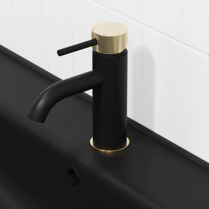 BATH DELUXE 28-005-03-72-00 - Miješalica za umivaonik ANHOLT 15,6 cm crna/mesing