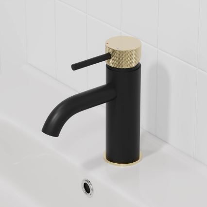 BATH DELUXE 28-005-03-72-00 - Miješalica za umivaonik ANHOLT 15,6 cm crna/mesing