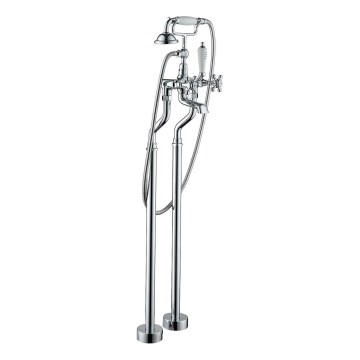 BATH DELUXE 28-108-01-60-00 - Samostojeći set za kadu s miješalicom AEROSKOBING 106,3 cm sjajni krom
