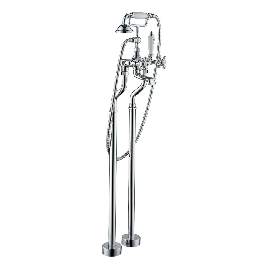 BATH DELUXE 28-108-01-60-00 - Samostojeći set za kadu s miješalicom AEROSKOBING 106,3 cm sjajni krom