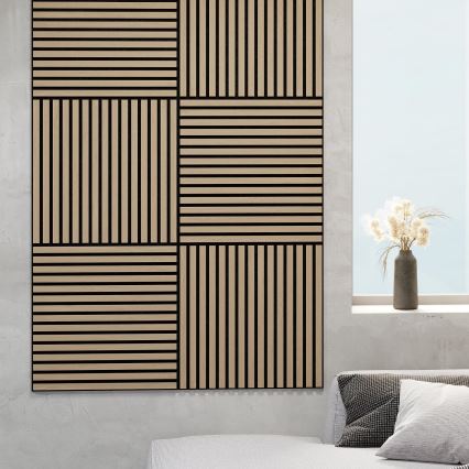 BATH DELUXE 54-060-08-86-12 - SET 4x Akustični panel DANVIKEN 60x60 cm hrast