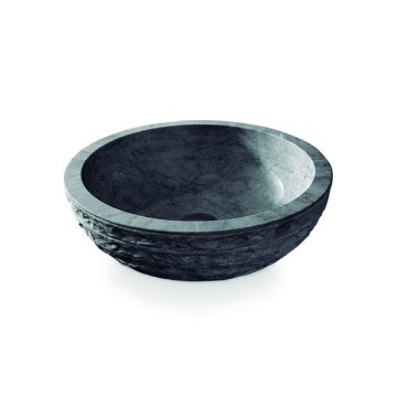 Bathco 00317 - Nadgradni umivaonik PUKET Ø 45 cm kamen/siva