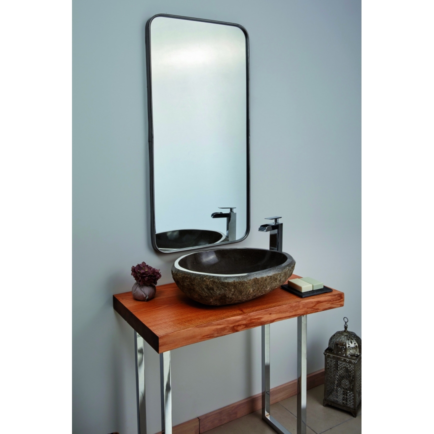 Bathco 00393 - Nadpultni umivaonik RIO 52x47 cm kamen/siva