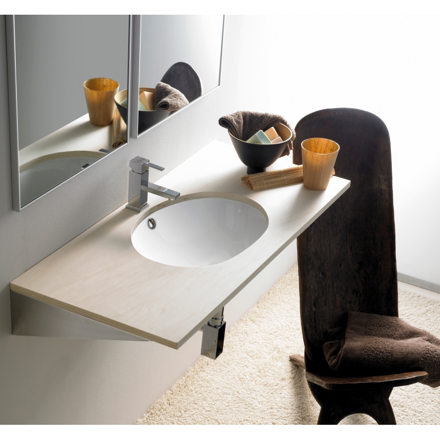 Bathco 0053 - Ugradbeni umivaonik ANCONA 55x41 cm porculan/bijela