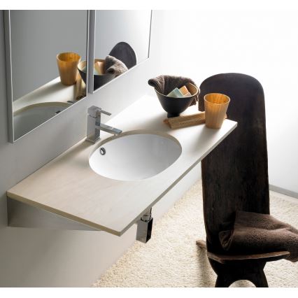 Bathco 0054 - Ugradni umivaonik MODENA 43,5x38,5 cm porculan/bijela