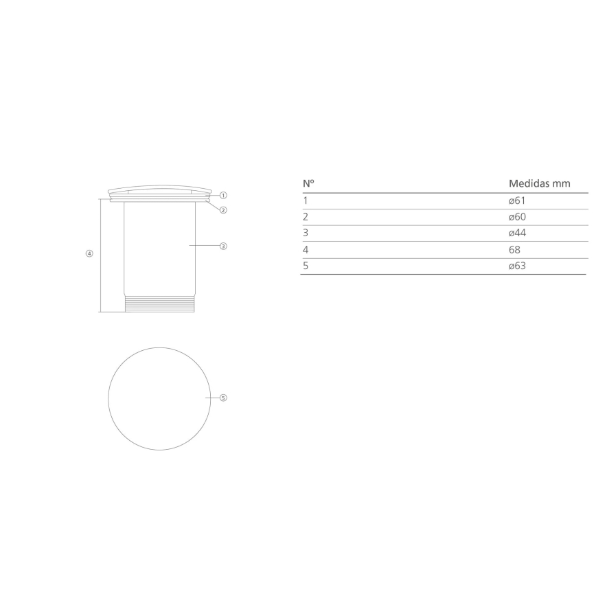 Bathco 0212 - Umivaonička odvodna garnitura bez preljeva CLICK-CLACK, promjer 6 cm, sjajni krom