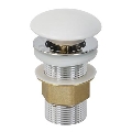Bathco 0212MT - Umivaonski CLICK-CLACK ispust bez prelijevanja, promjer 6 cm, sjajni krom / mat bijela