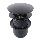 Bathco 0212NE - Odtok za umivaonik bez prelijevanja CLICK-CLACK, Ø 6 cm, mat crne boje