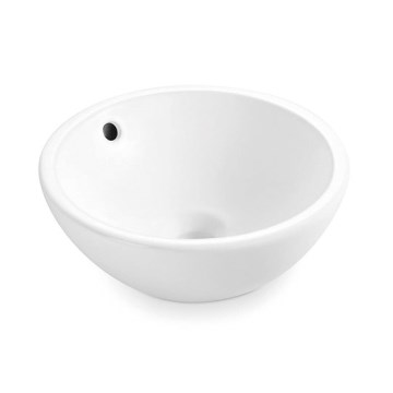 Bathco 4015 - Nadgradni umivaonik CASTELLON, Ø 35 cm, porculan/bijela