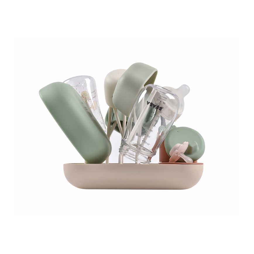 Beaba - Ocjeđivač za boce bež/oranž