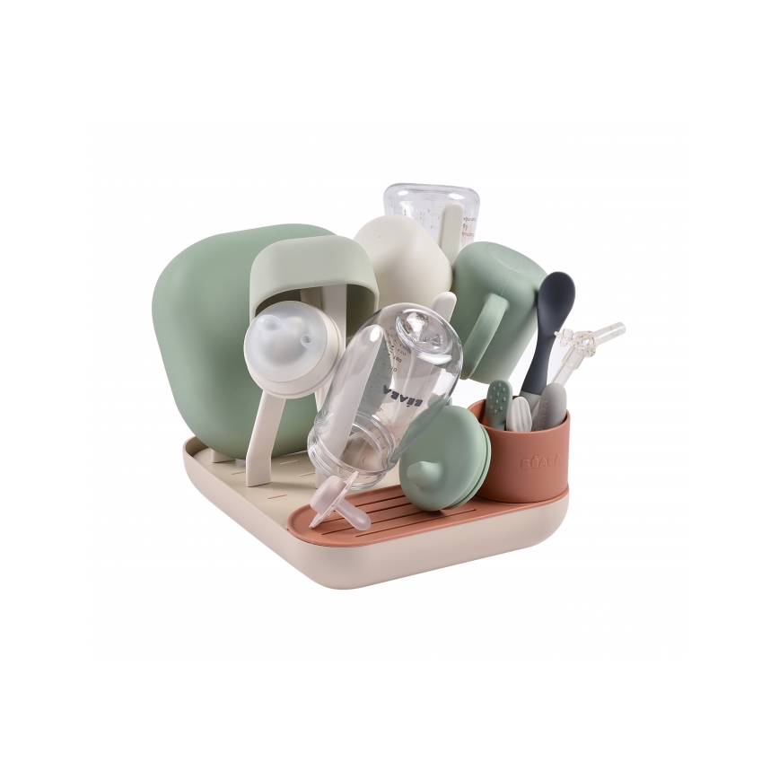 Beaba - Ocjeđivač za boce bež/oranž