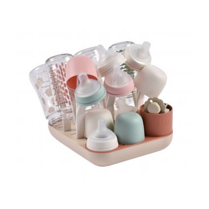 Beaba - Ocjeđivač za boce bež/oranž