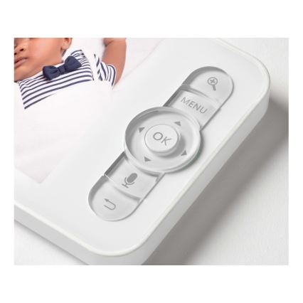 Beaba - Pametni punjivi dječji video monitor ZEN NIGHT 720p, 5V, 4000 mAh, Wi-Fi, bijela