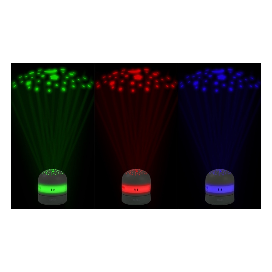 Beaba - Projektor s melodijom PIXIE USB/5V 1300 mAh zelena