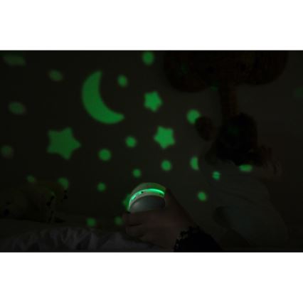 Beaba - Projektor s melodijom PIXIE USB/5V 1300 mAh zelena