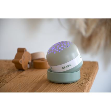 Beaba - Projektor s melodijom PIXIE USB/5V 1300 mAh zelena