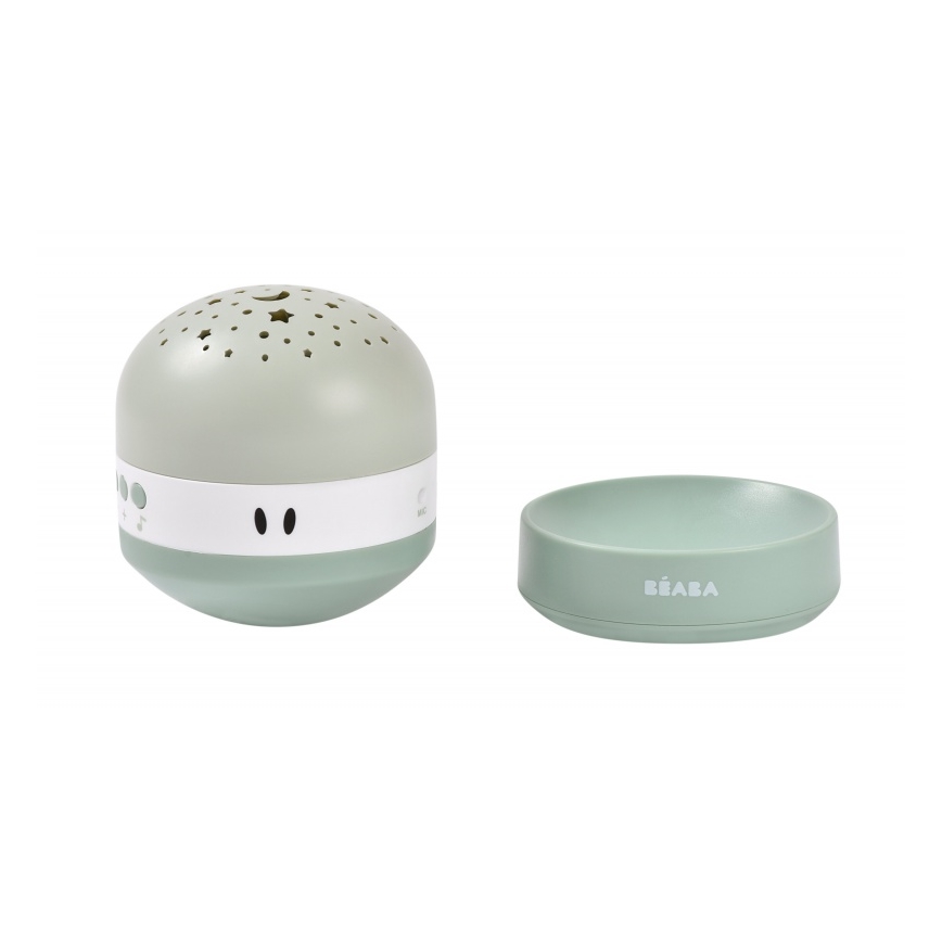 Beaba - Projektor s melodijom PIXIE USB/5V 1300 mAh zelena