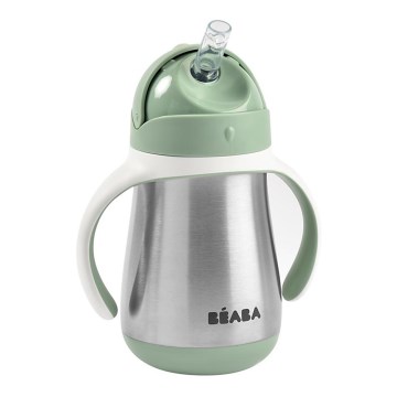 Beaba - Termoizolacijska čaša sa slamkom 250 ml zelena