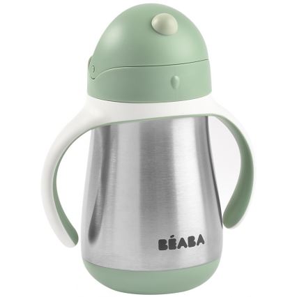 Beaba - Termoizolacijska čaša sa slamkom 250 ml zelena