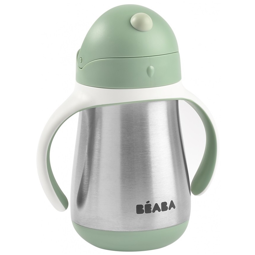 Beaba - Termoizolacijska čaša sa slamkom 250 ml zelena