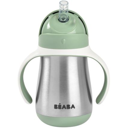 Beaba - Termoizolacijska čaša sa slamkom 250 ml zelena